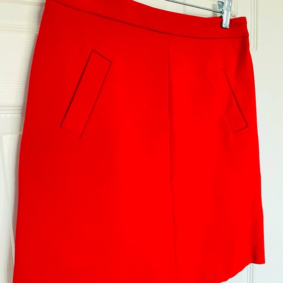 Bright red a-line skirt stretchy and gorgeous - Picture 1 of 5
